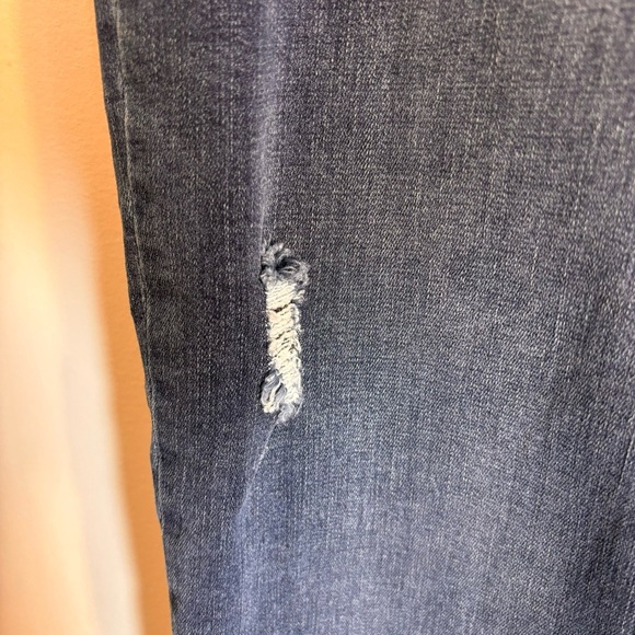 SPANX Sz 1X Pull On Jeans Skinny Distressed Mid-Wash Raw Hem High Raise Denim - Picture 3 of 12
